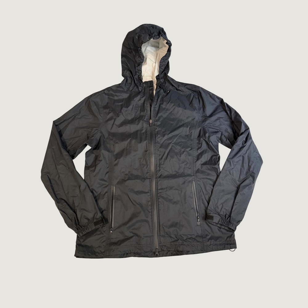 Charles River Apparel Women's Black Nylon Full Zip Rain Jacket Windbreaker Large